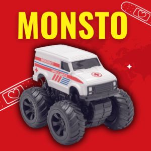 Monsto Ambulance Monster truck Van, Monster truck friction power