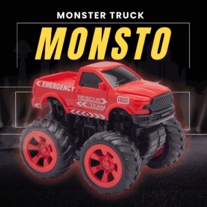 Monsto Rescue Red off road Truck, 4WD Monster Truck