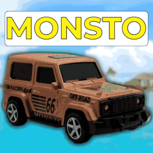Metallic Brown jeep pull-back car