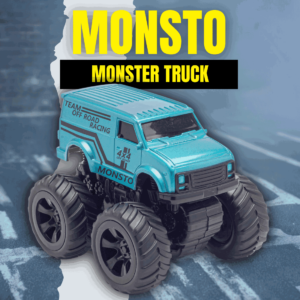 Monsto Metallic Blue Monster truck Van, Monster truck friction power