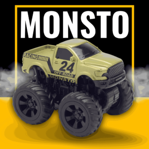 Monsto Metallic Gold off road Truck, 4WD Monster Truck