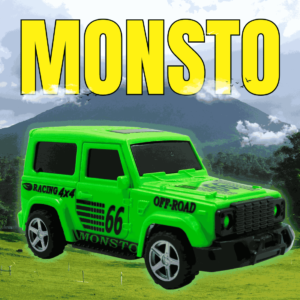 Green jeep pull-back car